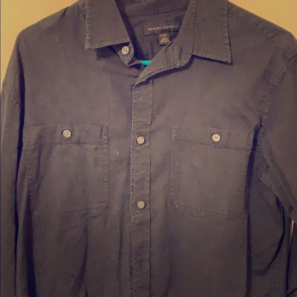 Banana Republic pocket front LS shirt